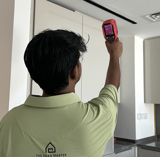 Engineer inspecting the property during property inspection